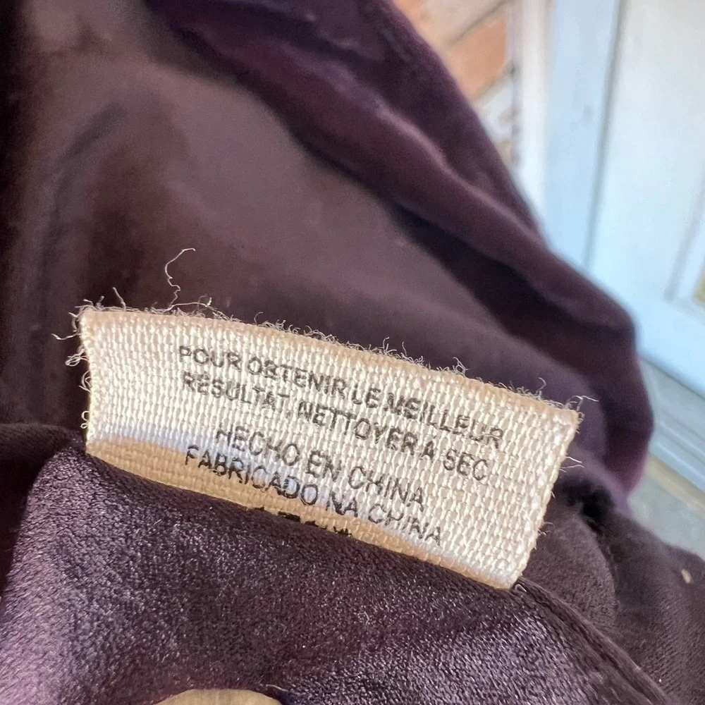 FREE PEOPLE Yesterday's Muse Dark Purple Velvet Jacket,Coat,blazer size small